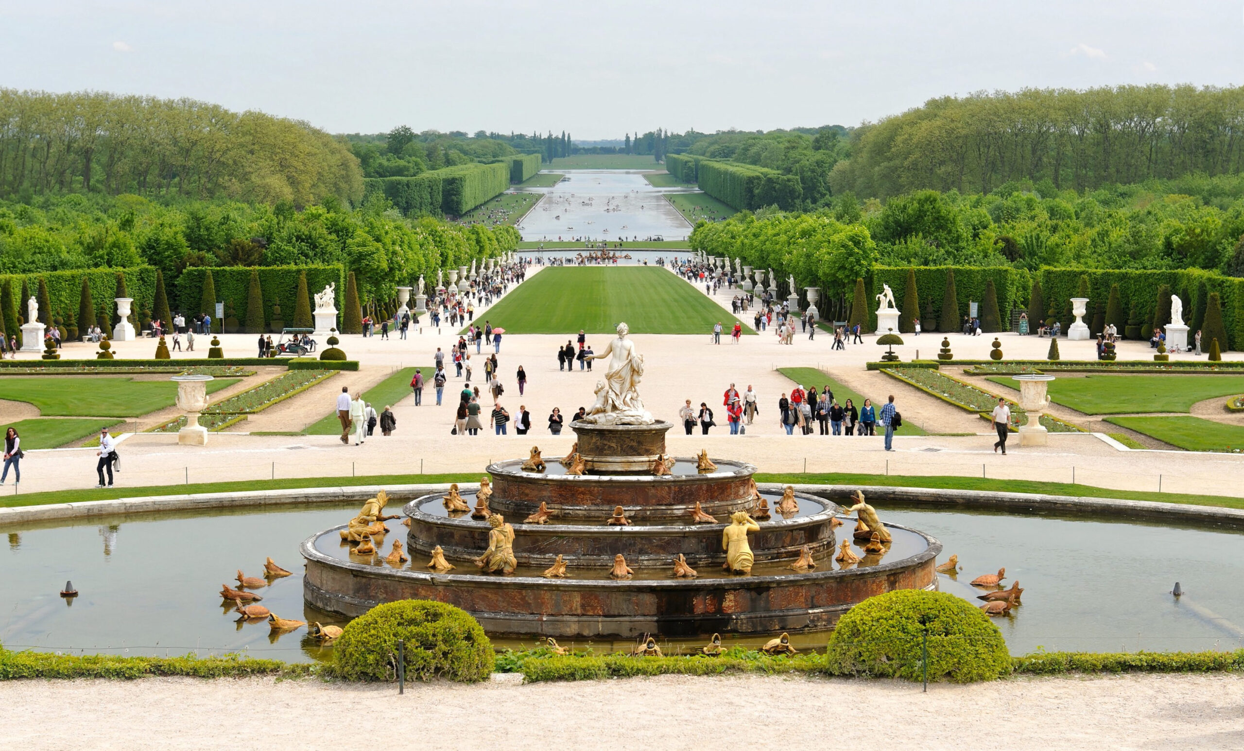 View of the Versailles fountains